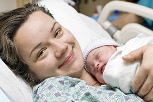 New mother in hospital