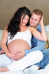 couple during labour at home