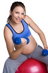 pregnancy workout on exercise ball